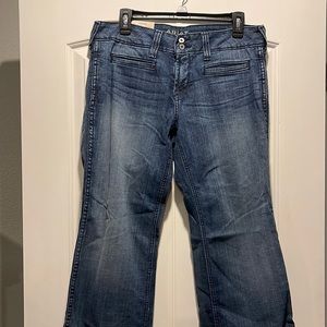 Women’s Trouser Mid Rise Stretch Outseam Ella Wide Leg Jean. Style 10018360